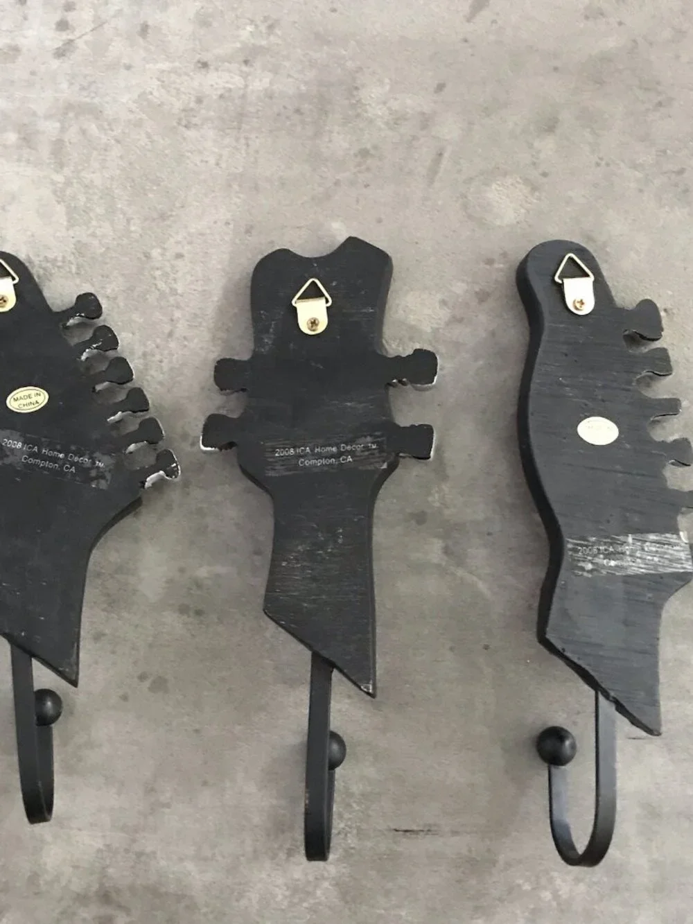 Guitar Wall Hooks Decorative Music Rock Musician Man Cave Metal Key Hook Pop Art
